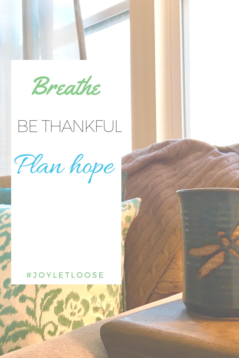 Breathe, Be Thankful, Plan Hope